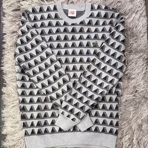 Lacoste Men's Geometric Gray Sweater